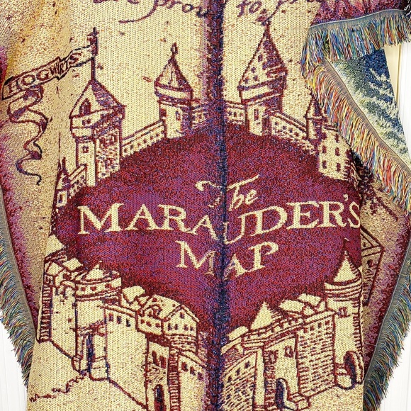 Harry Potter Marauder’s Map woven tapestry throw - Picture 5 of 6